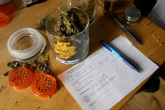 Photograph from the original article: The history of Cannabis Cup