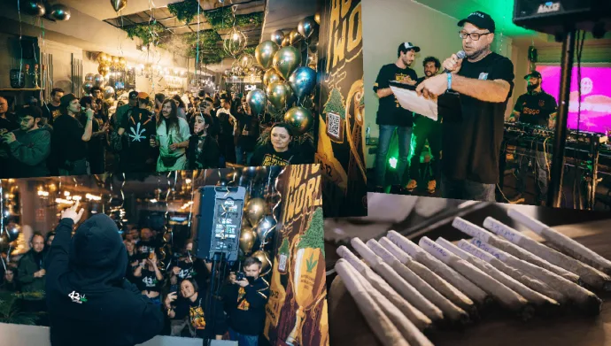 Portrait or archival photograph of people: The history of Cannabis Cup