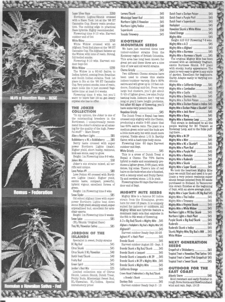 Historical document or publication: Cannabis ruderalis: the history of autoflowering